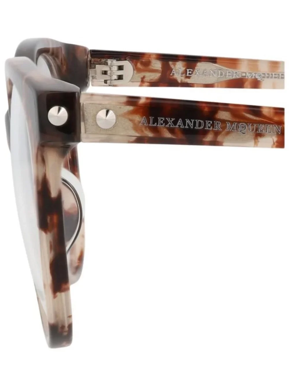 New Alexander McQueen Womens Round/Oval Avana Avana Transparent Fashion Designer